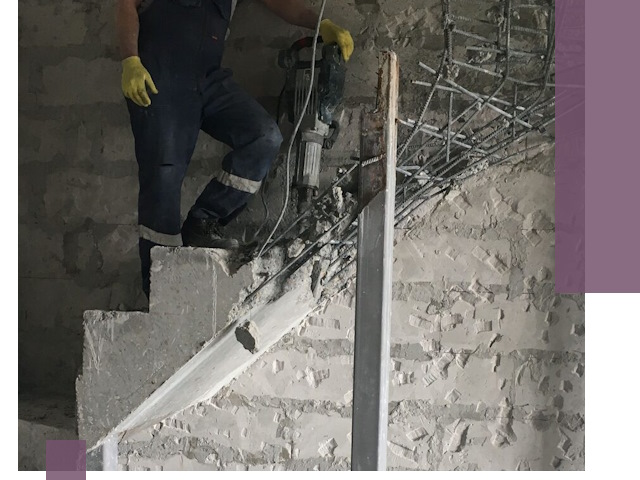Демонтаж металлических и бетонных лестниц в Новокузнецке