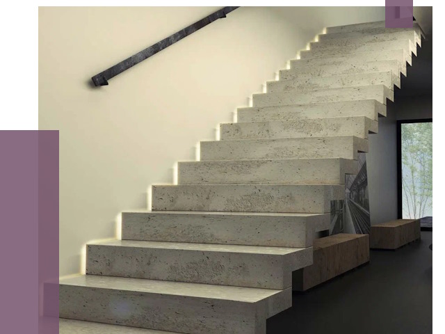 Облицовка бетонных лестниц в Новокузнецке от 4623 руб/м2 