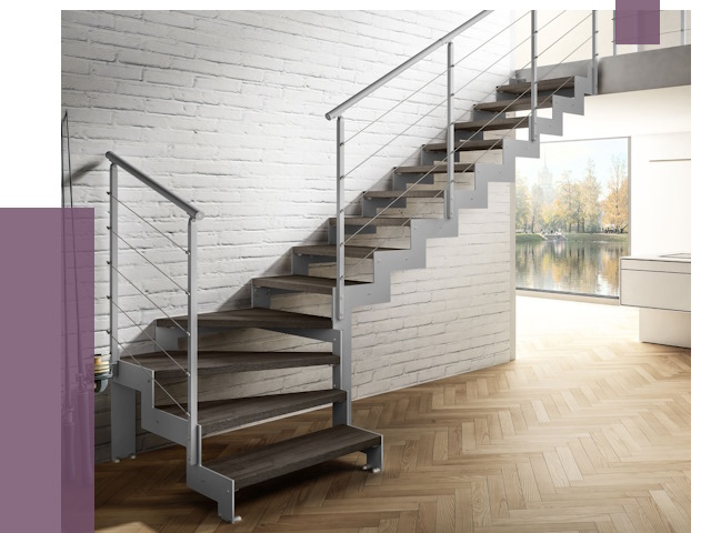 Г-образные лестницы под ключ в Новокузнецке от 37243 руб. | ПРОЛЁТ-Нвк