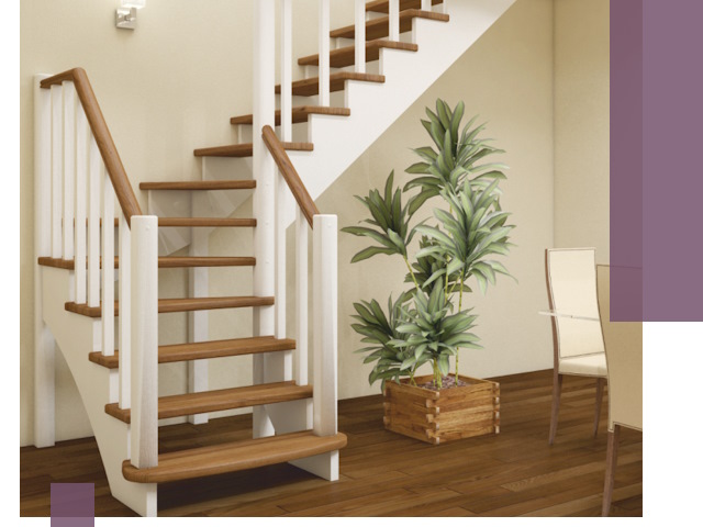 Г-образные лестницы под ключ в Новокузнецке — изготовление и монтаж