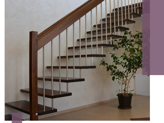 Лестницы на больцах под ключ в Новокузнецке – изготовление и монтаж