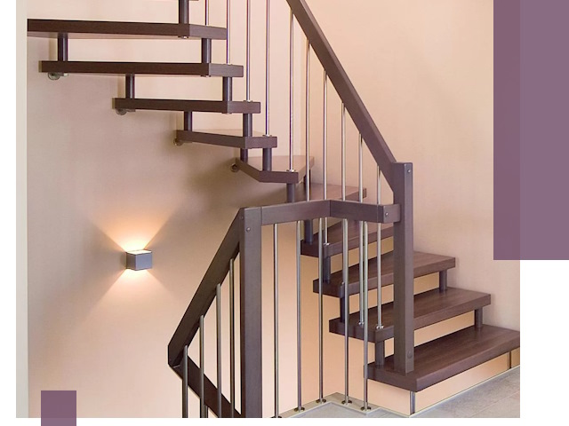 Изготовление лестниц на больцах в Новокузнецке под ключ