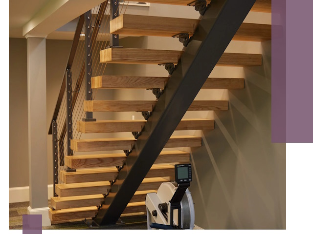 Лестницы на монокосоурах под ключ в Новокузнецке - изготовление и монтаж