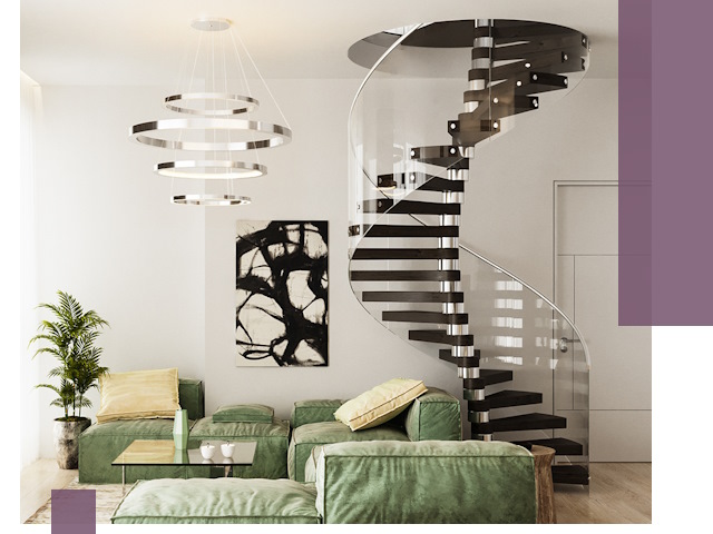 Лестницы для двухуровневой квартиры в Новокузнецке — изготовление и монтаж