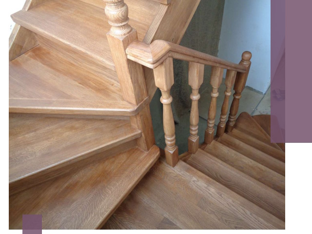 Дубовые лестницы под ключ в Новокузнецке: изготовление и монтаж