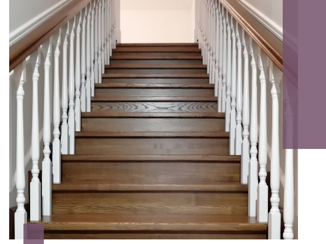 Лестницы из ясеня на заказ в Новокузнецке — изготовление и монтаж