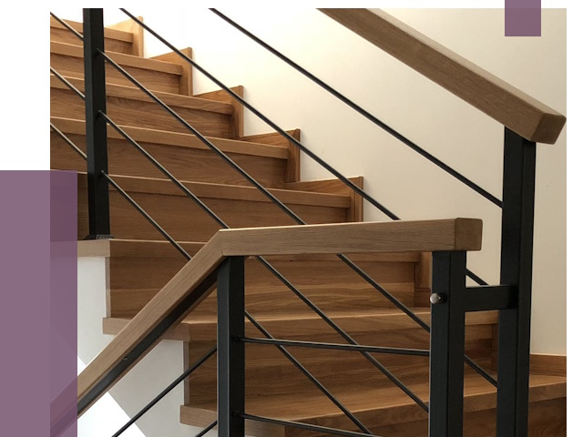 Обшивка металлической лестницы деревом в Новокузнецке от 4366 руб.