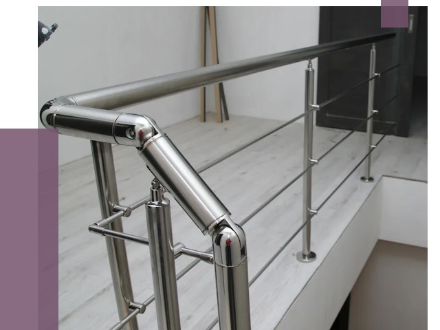 Перила из нержавеющей стали в Новокузнецке от 9041 руб. под ключ | ПРОЛЁТ-Нвк