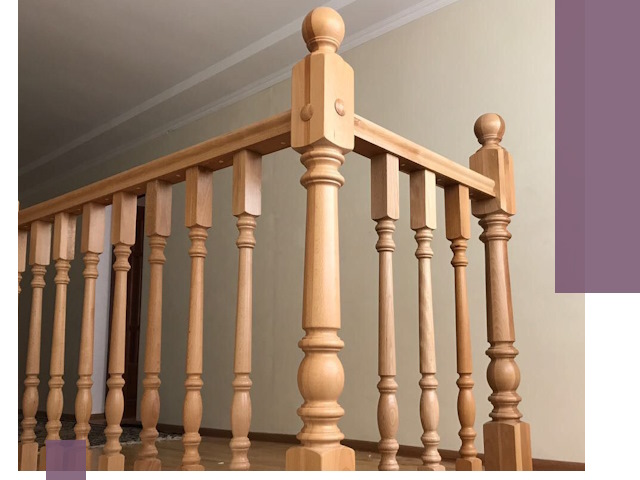 Деревянные перила на заказ в Новокузнецке: монтаж и изготовление