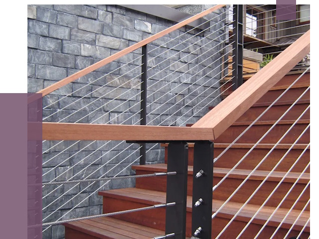 Тросовые перила под ключ в Новокузнецке от 7808 руб. 