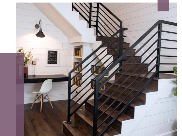 Перила для лестницы в доме в Новокузнецке от 7449 руб. — ПРОЛЁТ-Нвк