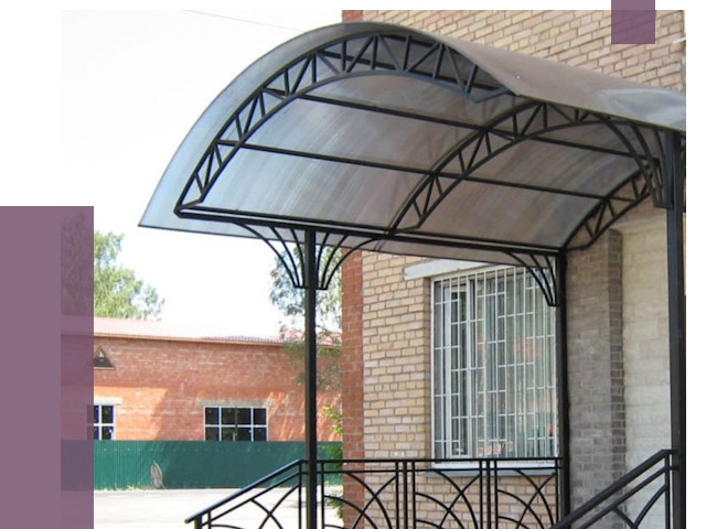 Металлические навесы и козырьки в Новокузнецке от 12843 руб.