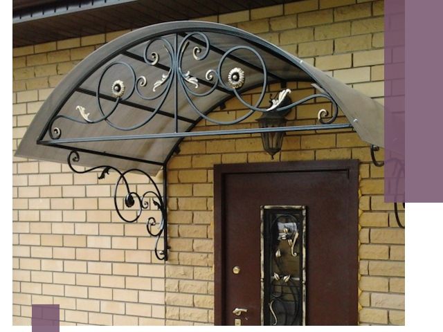 Изготовление козырьков из металла под ключ в Новокузнецке