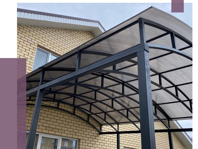 Монтаж козырьков в Новокузнецке от 11558 руб. | ПРОЛЁТ-Нвк