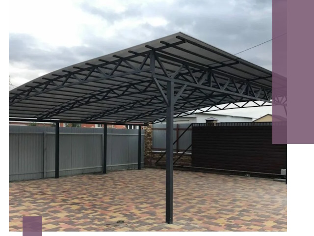 Недорогие навесы под ключ в Новокузнецке — изготовление и монтаж