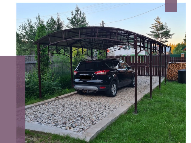 Навесы для автомобиля в Новокузнецке от 13202 руб.  | ПРОЛЁТ-Нвк