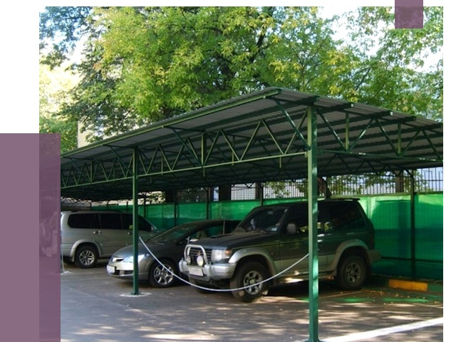 Навесы для парковки в Новокузнецке от 80651 руб. заказать | ПРОЛЁТ-Нвк