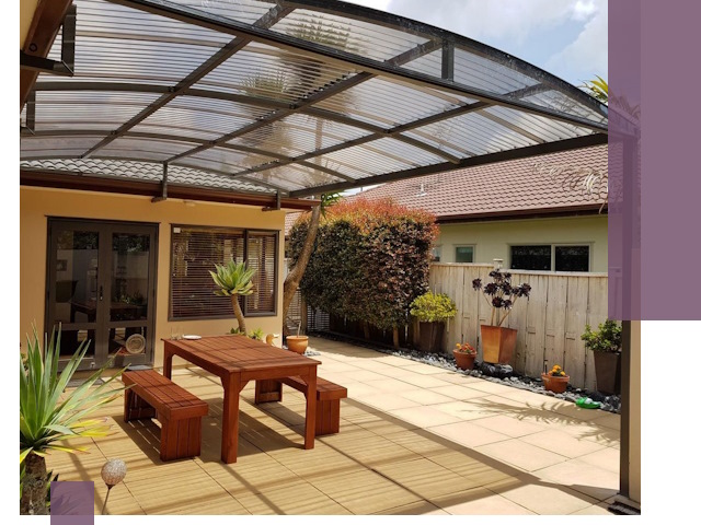 Навесы во двор под ключ в Новокузнецке — изготовление и монтаж