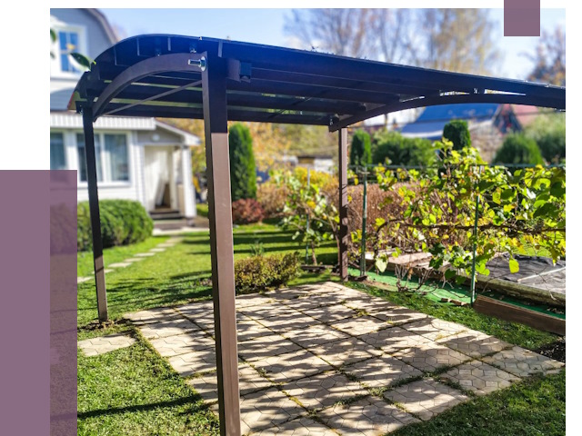 Навесы для дачи в Новокузнецке от 12791 руб. под ключ — ПРОЛЁТ-Нвк