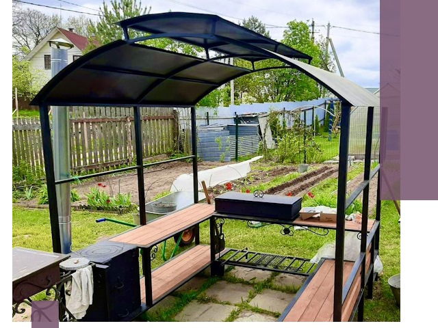 Навесы для барбекю в Новокузнецке: изготовление, монтаж и демонтаж