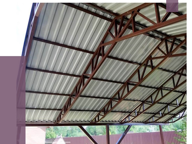 Навесы из профнастила в Новокузнецке от 7397 руб. | ПРОЛЁТ-Нвк