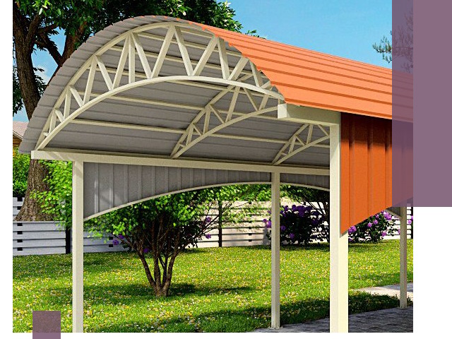 Навесы из профнастила под ключ в Новокузнецке — установка и монтаж