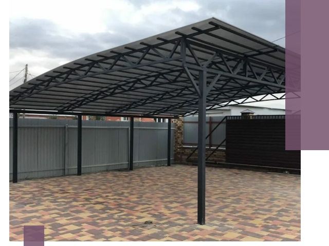 Металлические навесы под ключ в Новокузнецке — изготовление и монтаж