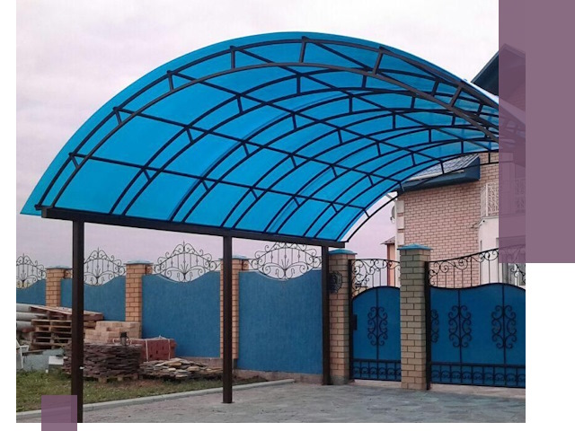 Арочные навесы под ключ в Новокузнецке — изготовление и монтаж