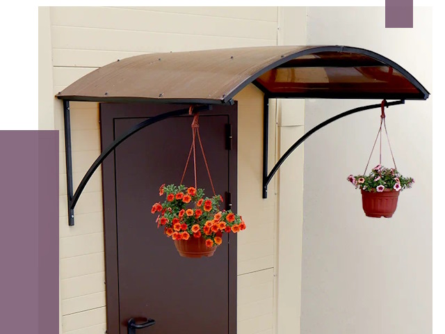 Козырьки над входом в Новокузнецке от 14897 руб.  | ПРОЛЁТ-Нвк