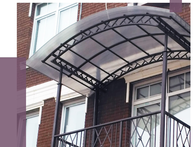 Козырьки над балконом в Новокузнецке от 8682 руб. | ПРОЛЁТ-Нвк