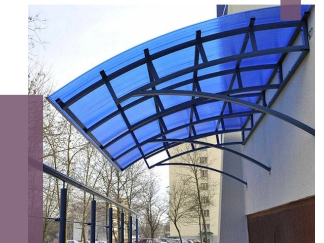 Козырьки из поликарбоната в Новокузнецке от 4315 руб. под ключ | ПРОЛЁТ-Нвк