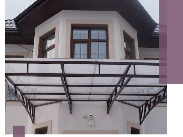 Козырьки из поликарбоната под ключ в Новокузнецке