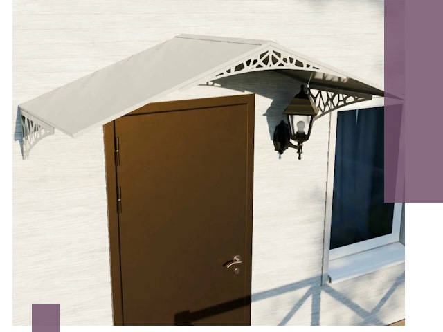 Металлические козырьки на входы и террасы в Новокузнецке