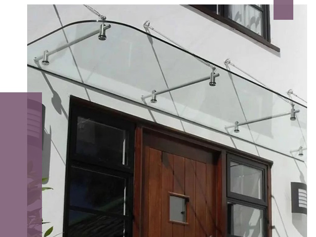 Стеклянные козырьки в Новокузнецке от 19007 руб. | ПРОЛЁТ-Нвк