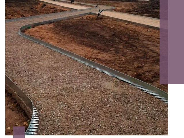 Металлические бордюры под ключ в Новокузнецке — изготовление и монтаж