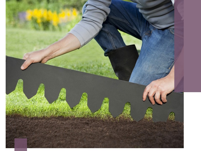 Металлические бордюры для газона в Новокузнецке — изготовление и монтаж