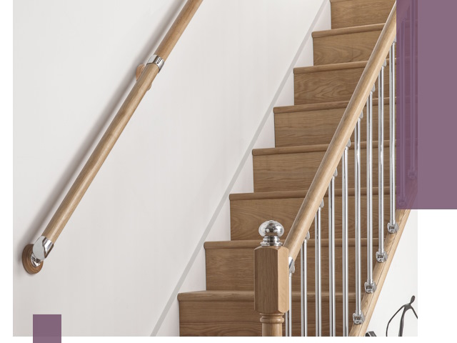 Пристенные поручни из стали и нержавейки под монтаж в Новокузнецке